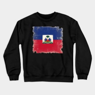 Vintage Haiti Haitian Flag Day Haitian Pride Crewneck Sweatshirt